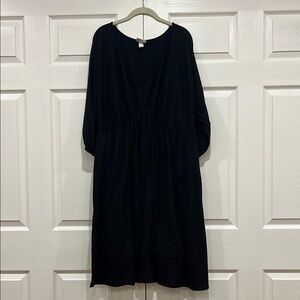 AVA & VIV Dolman 3/4 Sleeve Knit Empire Waist Dress Long Sleeve Black Size 1X